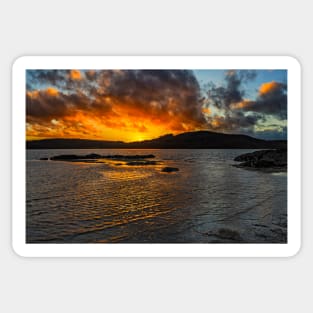 Sunset Over Rockcliffe Bay Sticker